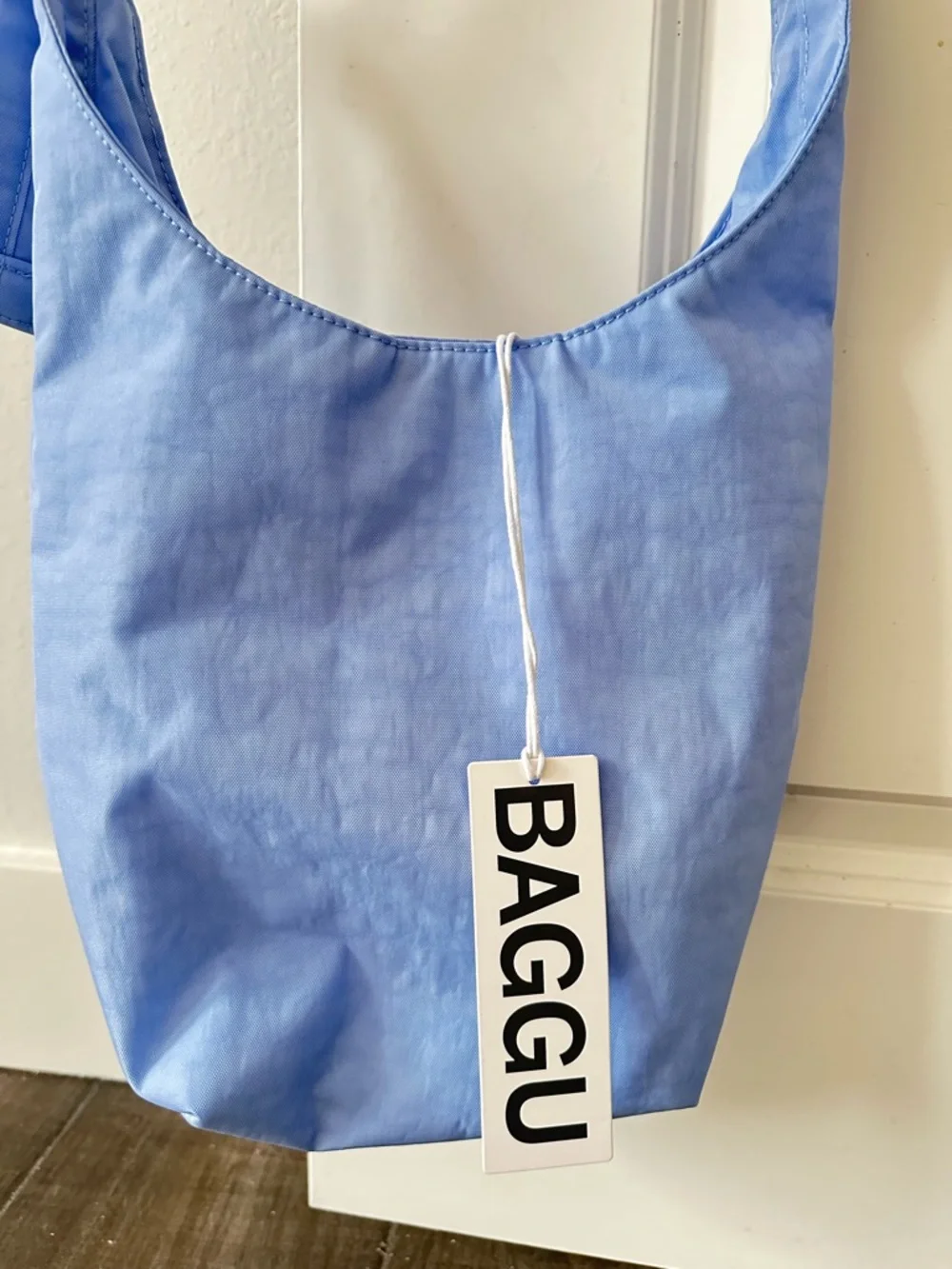 BAGGU French Blue Small Nylon Sling Bag - Picture 3 of 6